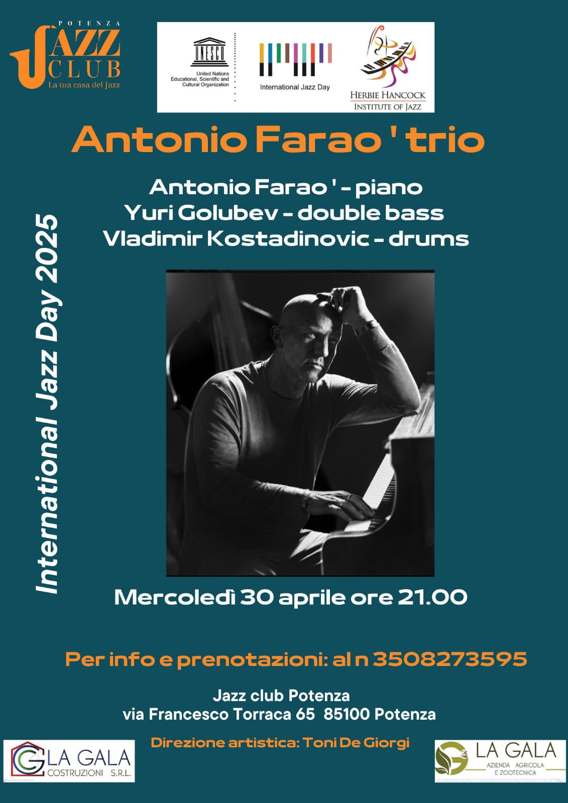 antonio farao’ trio all’ international jazz day al jazz club di potenza