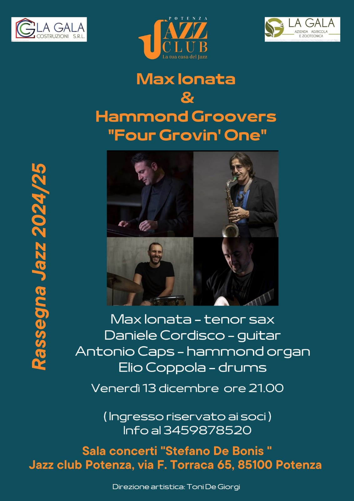 “Four grovin’one” il nuovo progetto di max ionata & hammond groovers